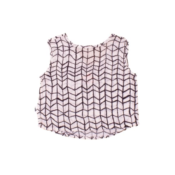 Baby Top    black wave grid    3-6m    LAST ONE Mode