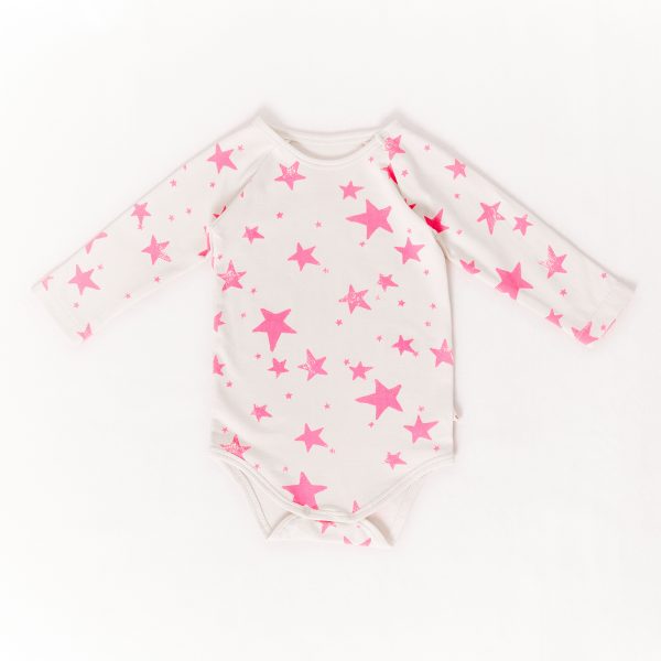 Longsleeve Body    neon pink stars Zu verkaufen