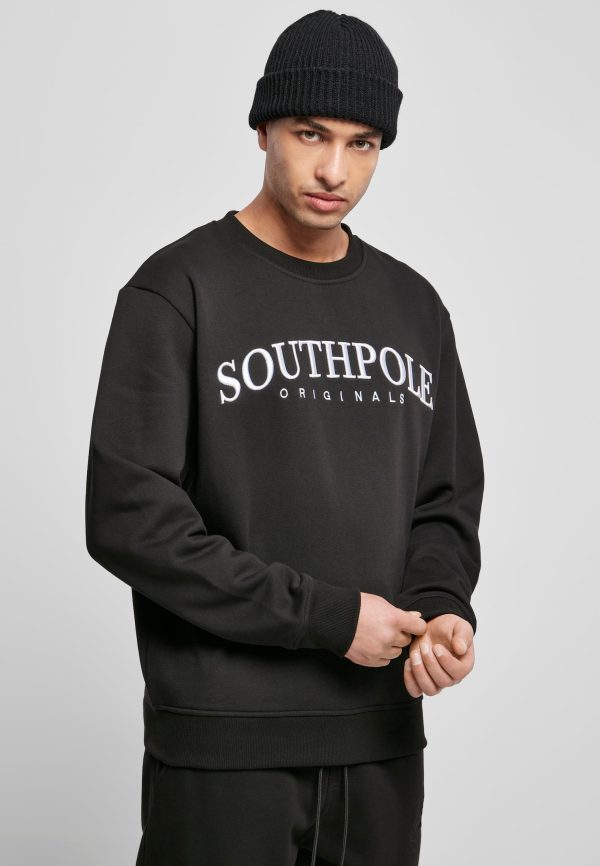 Southpole 141 Script 3D Embroidery Crew - Black Online