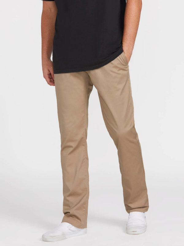 Volcom FRICKIN MODERN STRETCH CHINO Hose  TROUSERS - KHA KHAKI Rabatt