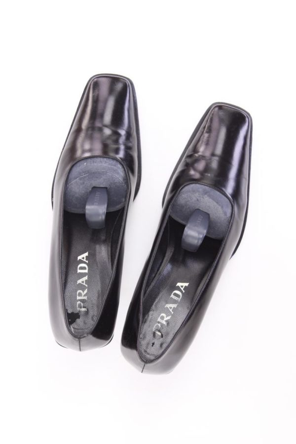 Prada Calzature Donna Spazzolato Leder Pumps Gr. 38,5 schwarz Online – Bild 3