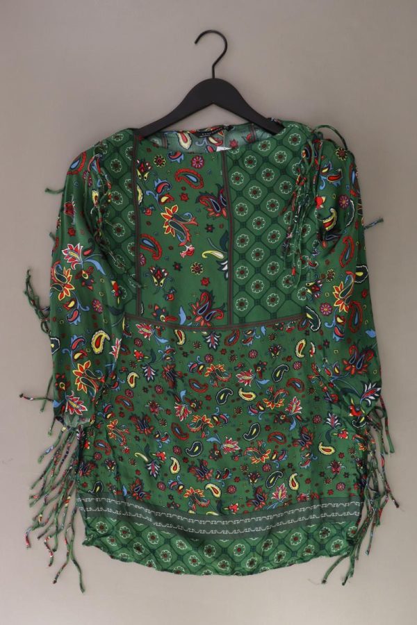 Zara Langarmbluse Gr. S mit Paisleymuster grün aus Polyester Rabatt