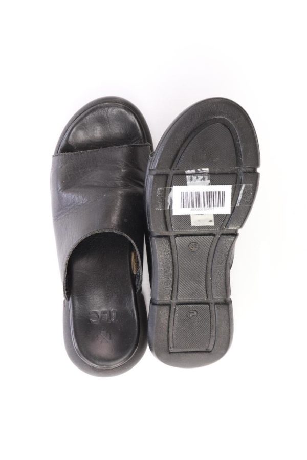 Sandalen Gr. 37 schwarz aus Leder Angebot – Bild 3