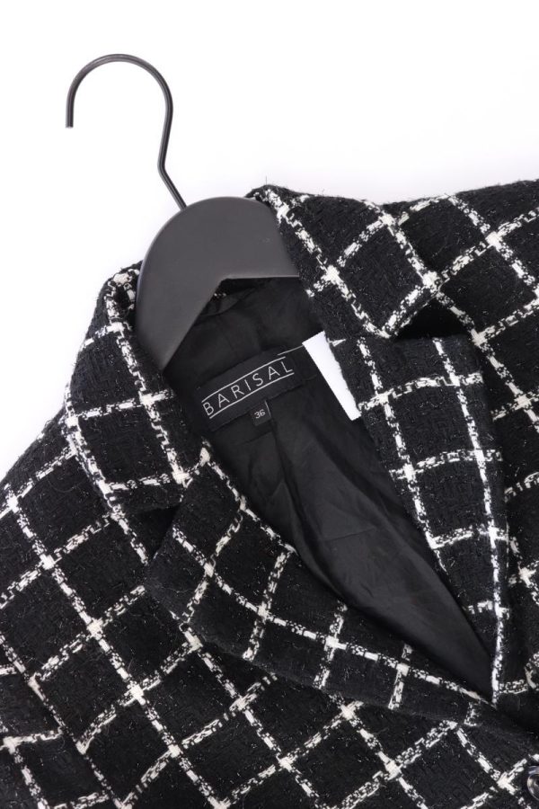BARISAL Regular Blazer Gr. 36 Vintage schwarz aus Polyester Rabatt – Bild 3
