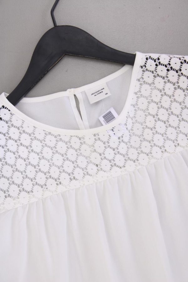 Jacqueline de Yong Classic Bluse Gr. 38 3 4 Ärmel weiß Online-Schn?ppchen – Bild 2