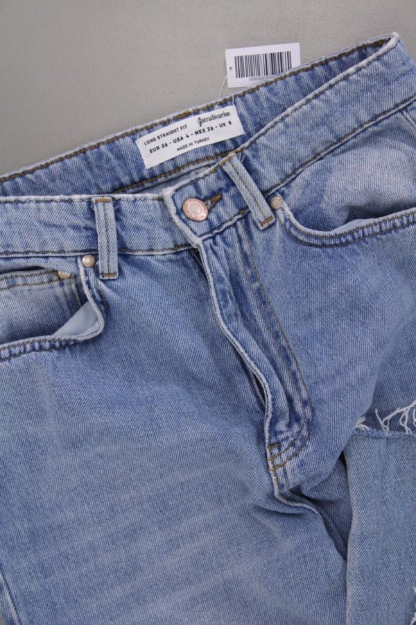 Stradivarius Wide Leg Jeans Gr. 36 blau aus Baumwolle Online-Schn?ppchen – Bild 2