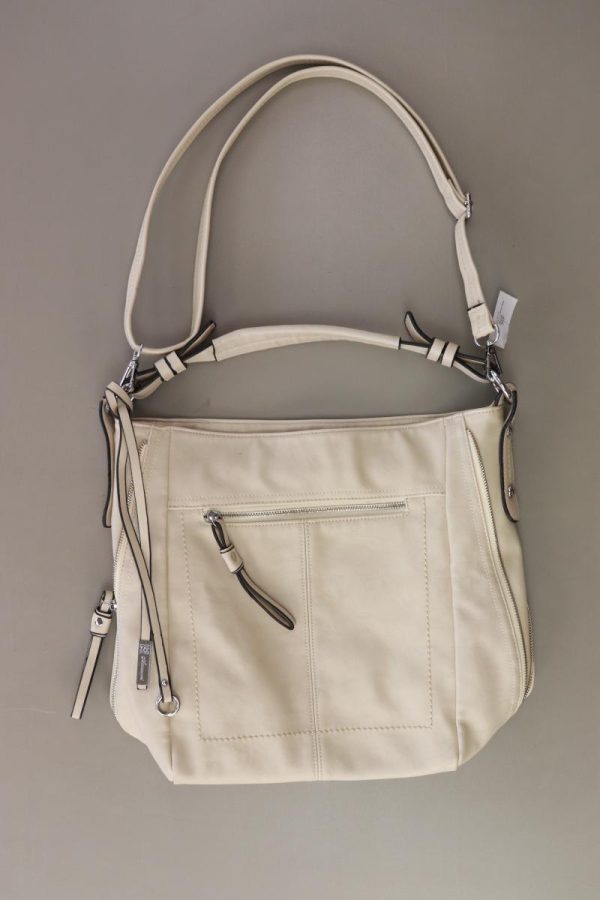 Henkeltasche creme aus Kunstleder Jetzt online