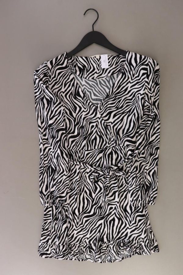 Review Langarmkleid Gr. 36 mit Tierdruck schwarz aus Viskose Jetzt online