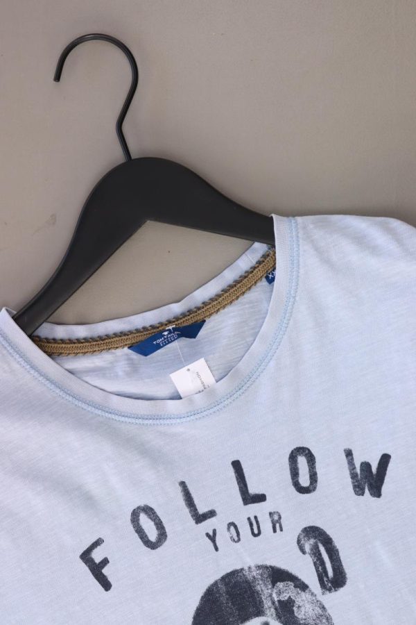 Tom Tailor Printshirt für Herren Gr. XXL Kurzarm blau aus Baumwolle Angebot – Bild 3