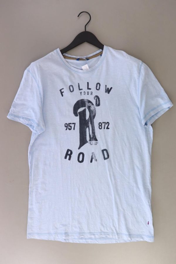 Tom Tailor Printshirt für Herren Gr. XXL Kurzarm blau aus Baumwolle Angebot