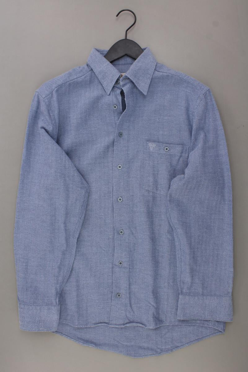 Casa Moda Langarmhemd für Herren Gr. Hemdgröße 39 40 blau aus Baumwolle Online-Schn?ppchen