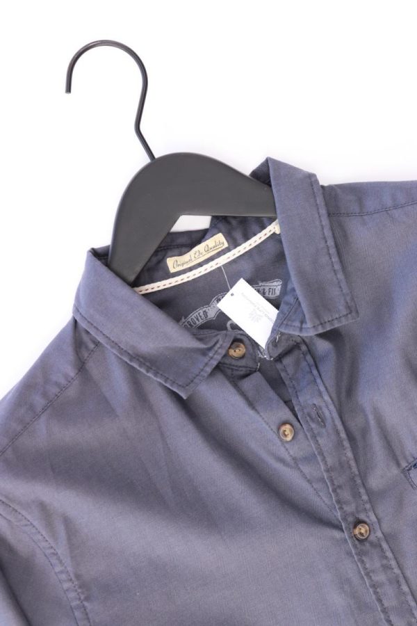 edc by Esprit Langarmhemd für Herren Gr. S blau aus Baumwolle Im Angebot – Bild 3
