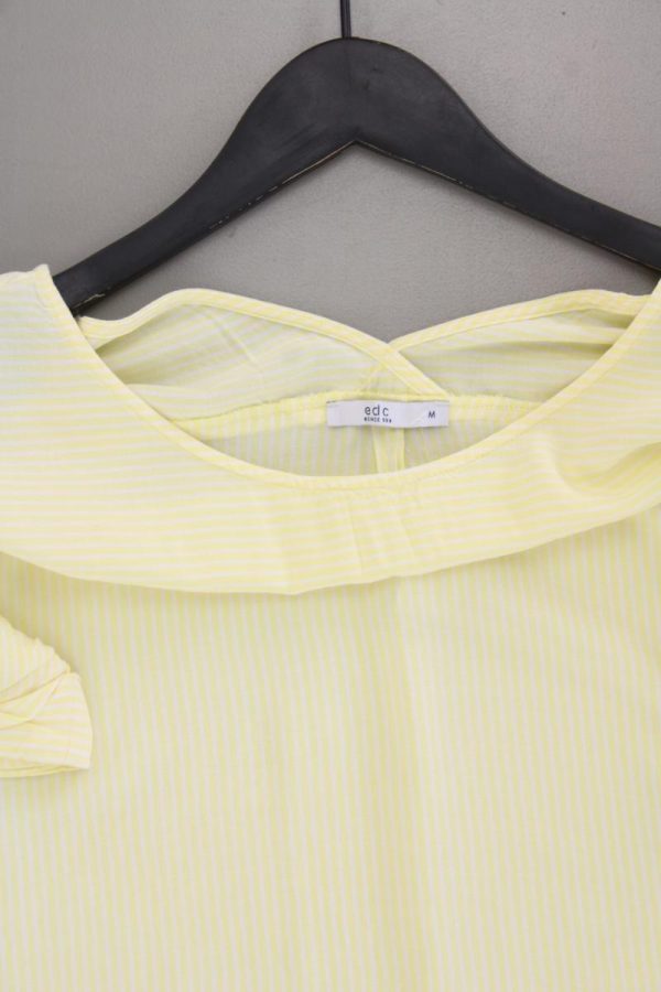 edc by Esprit Kurzarmbluse Gr. M gestreift gelb aus Viskose Mode – Bild 2