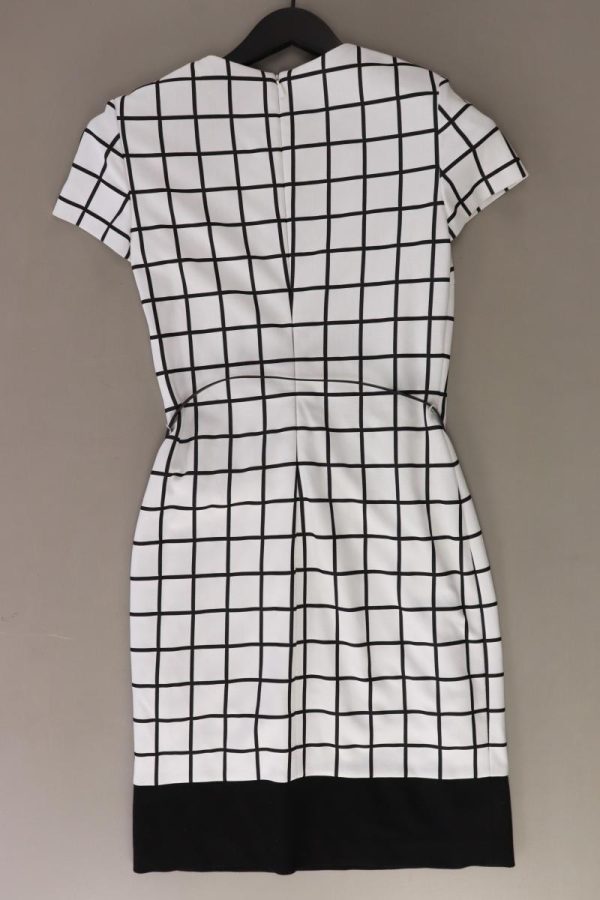 BOSS by Hugo Boss Bleistiftkleid Gr. 34 kariert mit Gürtel Kurzarm weiß Zu verkaufen – Bild 2
