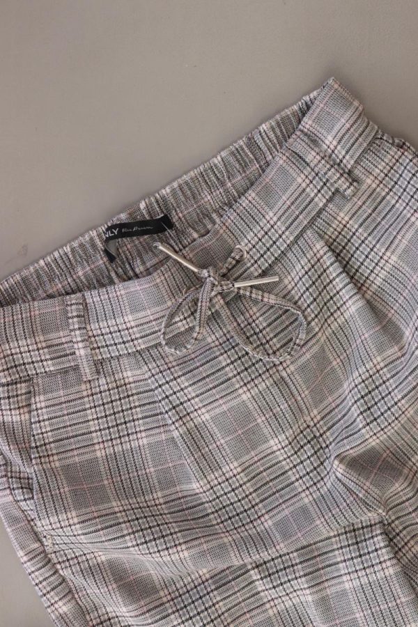 Only Stoffhose Gr. XS L30 kariert grau aus Polyester Mode – Bild 3