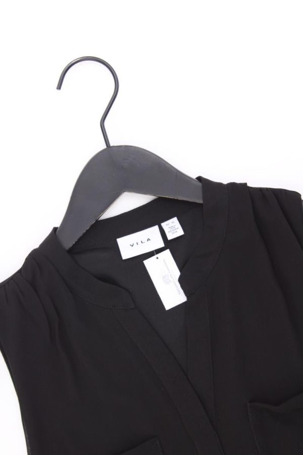 Vila Ärmellose Bluse Gr. 36 schwarz aus Polyester Online-Schn?ppchen – Bild 2