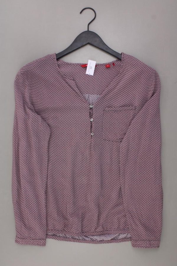 s.Oliver Langarmbluse Gr. 40 geometrisches Muster rosa aus Viskose Angebot