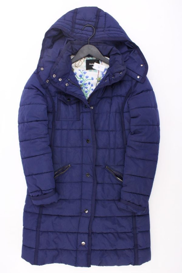Desigual Kapuzenmantel Gr. 38 blau aus Polyester Online-Schn?ppchen