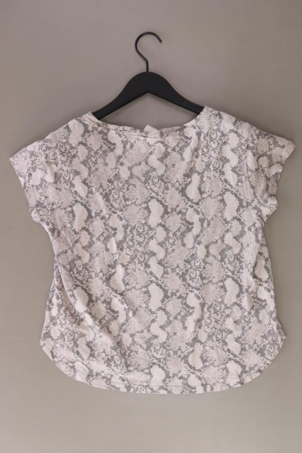 H&M Shirt Gr. S mit Tierdruck Kurzarm creme aus Baumwolle Mode – Bild 2