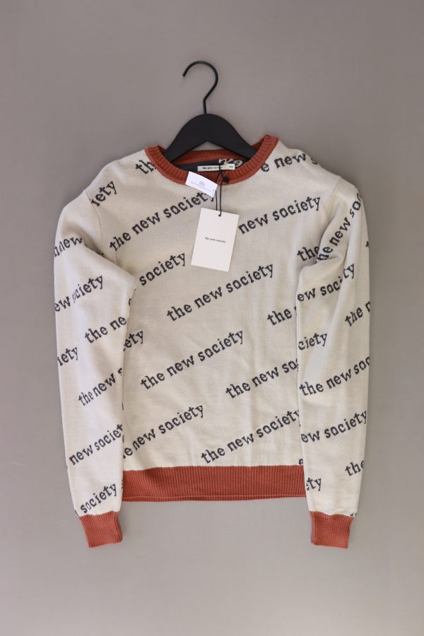 the new society Pullover Logo Sweater creme Größe 16 Jahre neu mit Etikett Im Angebot