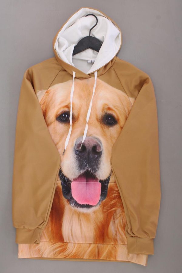 I love Animals Pullover mit Hundedruck Gr. S neuwertig braun aus Polyester Online-Schn?ppchen