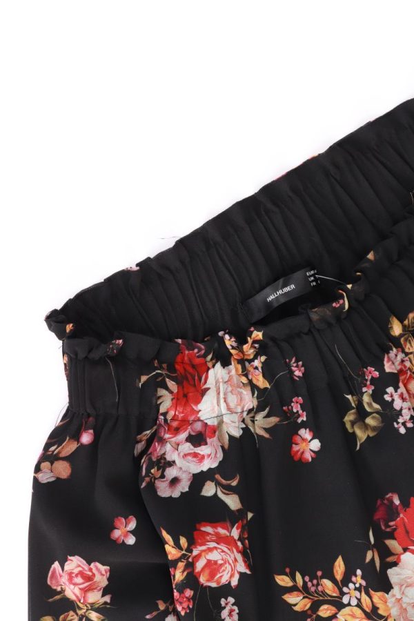 Hallhuber Stretchrock Gr. 40 mit Blumenmuster schwarz aus Polyester Zu verkaufen – Bild 3