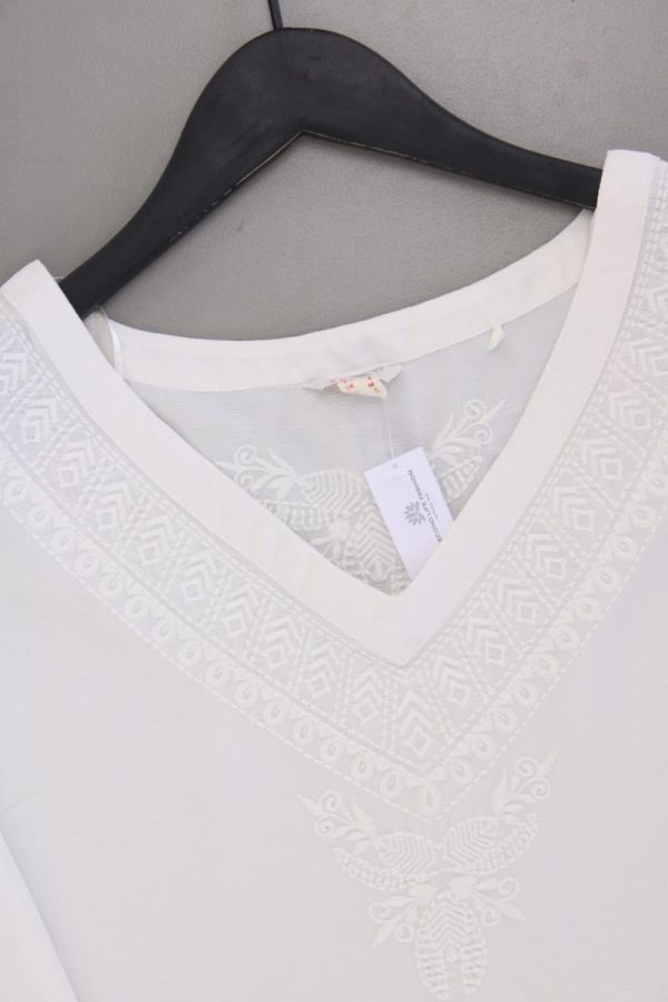 Esprit Kurzarmbluse Gr. S creme aus Polyester Online-Schn?ppchen – Bild 2