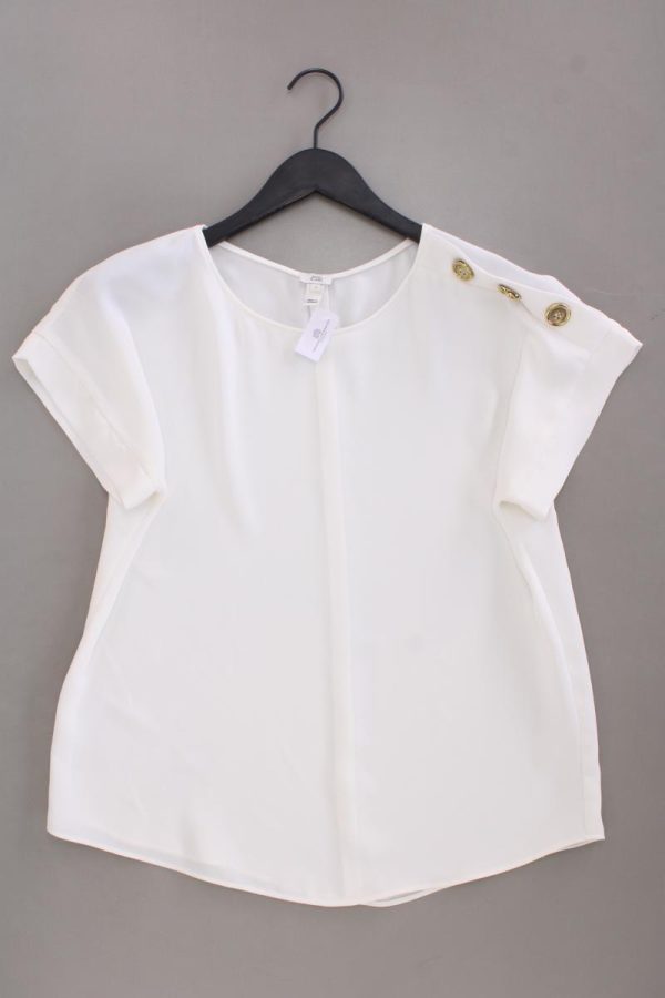 River Island Kurzarmbluse Gr. 38 neuwertig creme aus Polyester Angebot