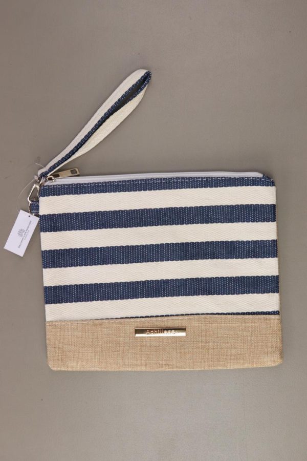 Pouch gestreift blau Schn?ppchen