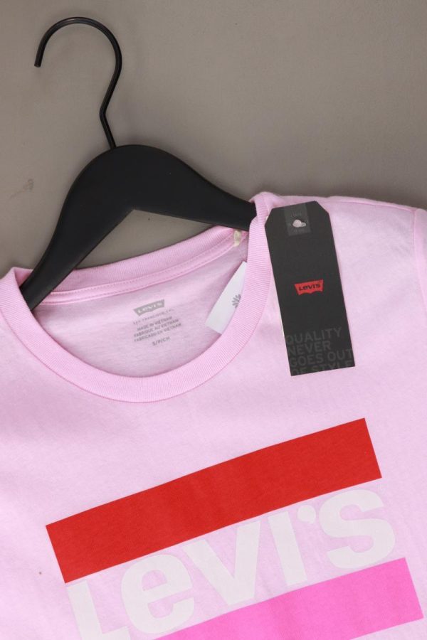 Levi s Printshirt Gr. S neu mit Etikett Kurzarm rosa aus Baumwolle Schn?ppchen – Bild 3