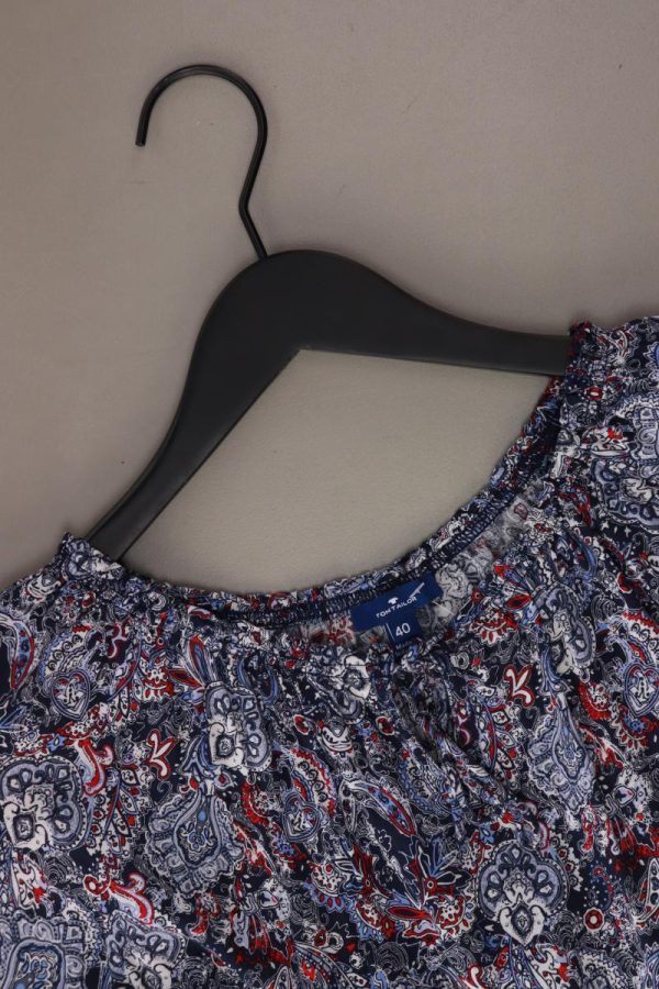 Tom Tailor Langarmbluse Gr. 40 mit Paisleymuster mit Carmen-Ausschnitt blau Online-Schn?ppchen – Bild 3
