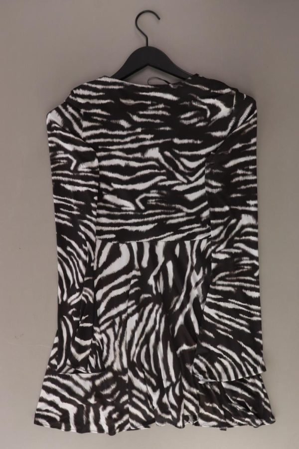 Zara Langarmkleid Gr. XS mit Tierdruck schwarz aus Polyester Rabatt – Bild 2