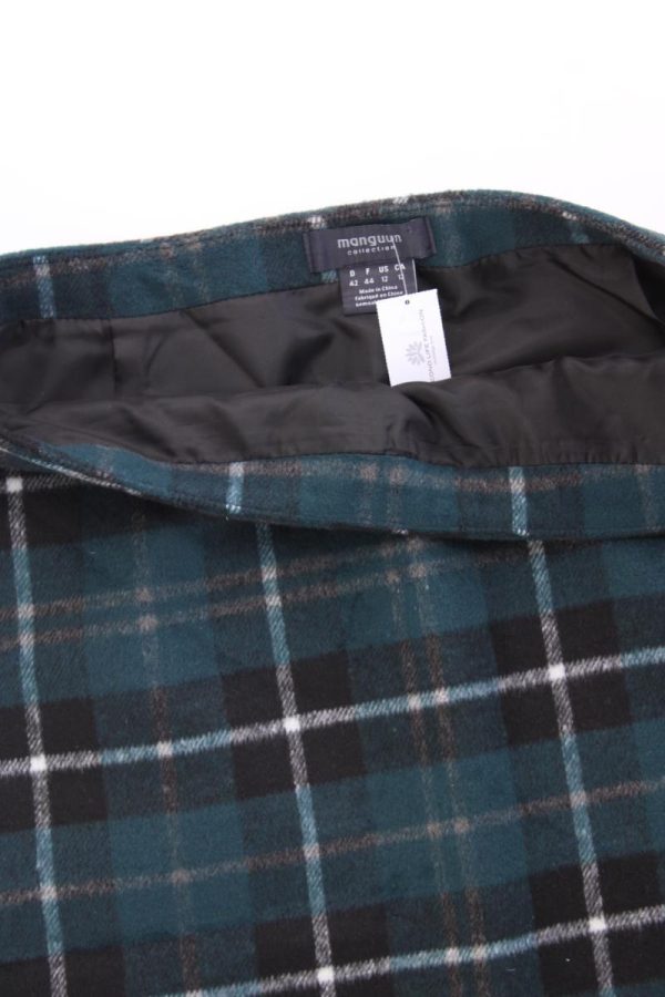 Manguun Rock Gr. 42 kariert grün aus Polyester Online – Bild 2