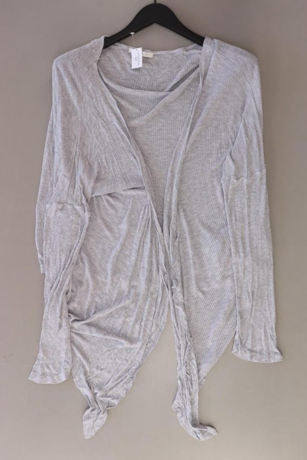 Tom Tailor Strickjacke Gr. M Langarm grau aus Viskose Mode