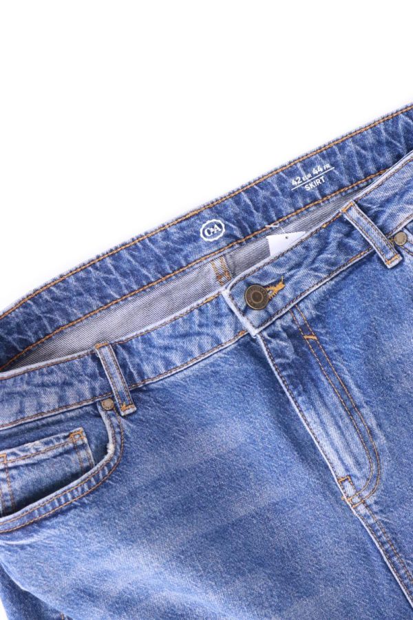 C&A Jeansrock Gr. 42 blau aus Baumwolle Online-Verkauf – Bild 3