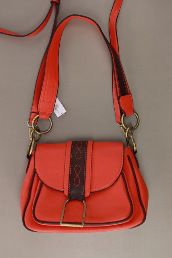 Dalery Schultertasche orange aus Leder Im Angebot