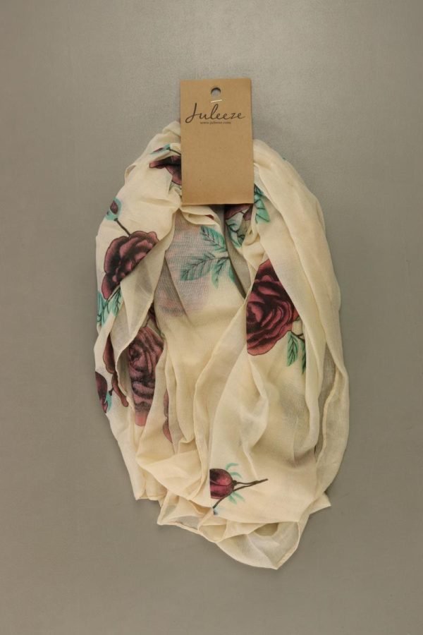 Juleeze Tuch mit Blumenmuster neu mit Etikett creme Im Angebot