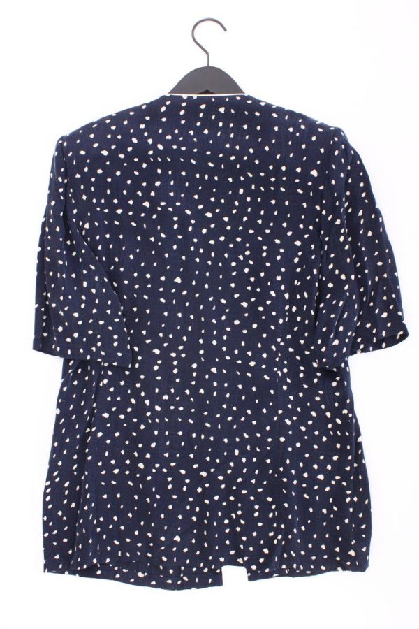 Delmod Vintage Bluse Gr. 40 Kurzarm blau aus Cupro Mode – Bild 3
