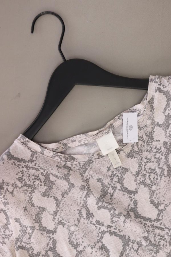 H&M Shirt Gr. S mit Tierdruck Kurzarm creme aus Baumwolle Mode – Bild 3