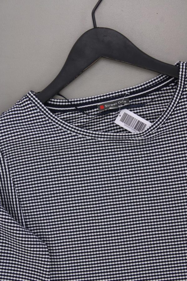Street One Longsleeve-Shirt Gr. 34 geometrisches Muster Langarm blau aus Viskose Online – Bild 2