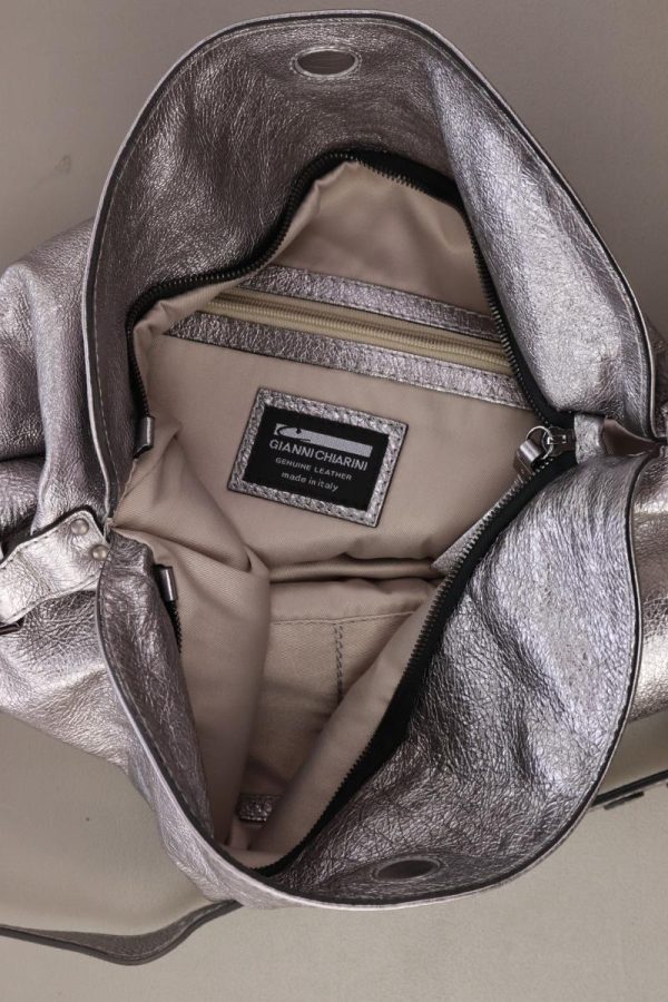 Gianni Chiarini Schultertasche silber aus Leder Online-Verkauf – Bild 3