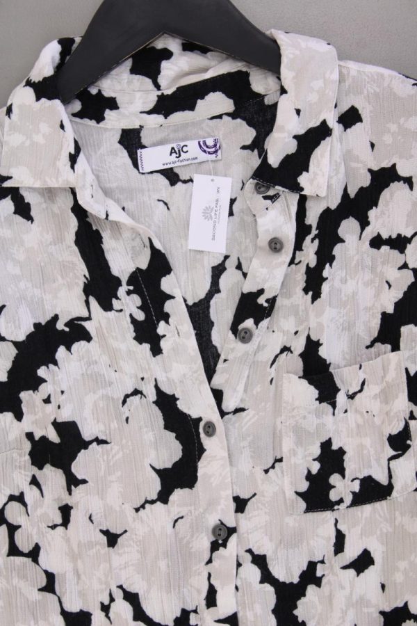 AJC Fashion Minilkeid Gr. 38 mit Blumenmuster Ärmellos grau aus Viskose Online-Schn?ppchen – Bild 2