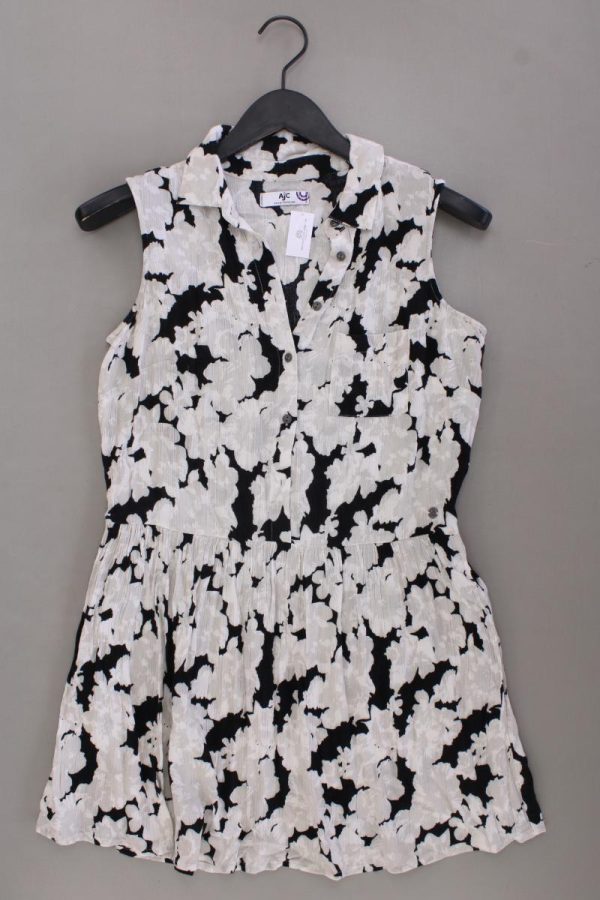 AJC Fashion Minilkeid Gr. 38 mit Blumenmuster Ärmellos grau aus Viskose Online-Schn?ppchen