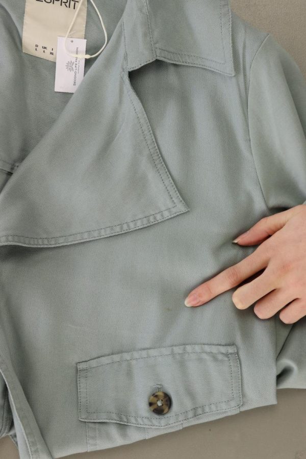 Esprit Übergangsjacke Gr. L grün aus Baumwolle Online-Schn?ppchen – Bild 4