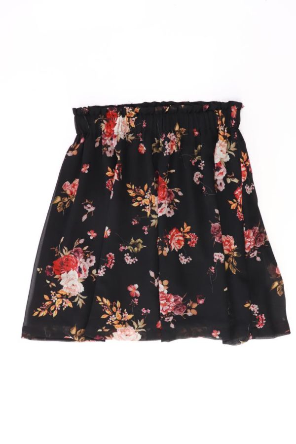 Hallhuber Stretchrock Gr. 40 mit Blumenmuster schwarz aus Polyester Zu verkaufen