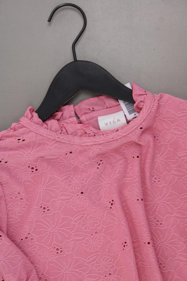 Vila T-Shirt Gr. L neuwertig Kurzarm pink aus Polyester Mode – Bild 2