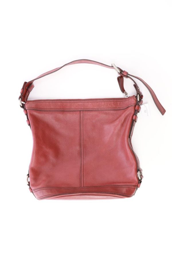 Fossil Schultertasche rot aus Leder Im Angebot – Bild 2
