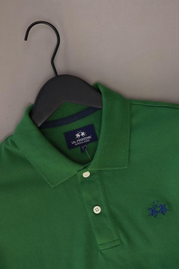 La Martina Poloshirt für Herren Gr. L Kurzarm grün aus Baumwolle Angebot – Bild 3