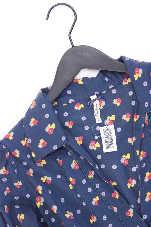 Pepe Jeans Polokleid Gr. L mit Blumenmuster Langarm blau aus Baumwolle Online-Verkauf – Bild 2