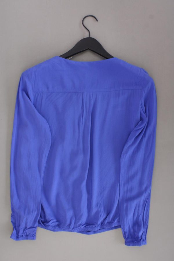 edc by Esprit Rüschenbluse Gr. S Langarm blau aus Viskose Verkauf – Bild 3